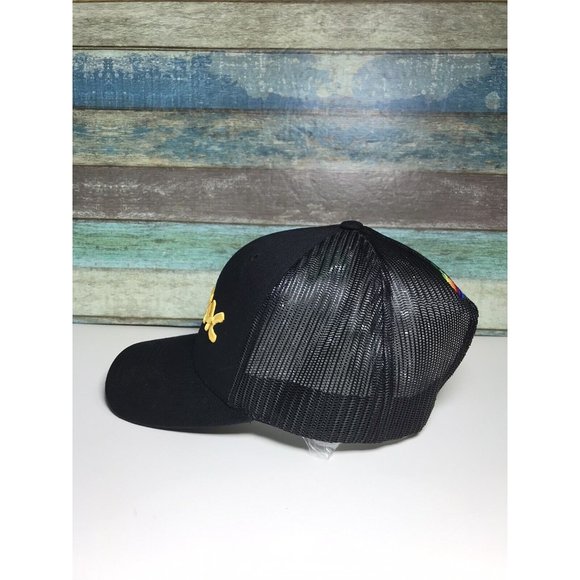 Apple Computers The Mac Logo Embroidered Rare snapback trucker hat mens Black - Picture 4 of 10